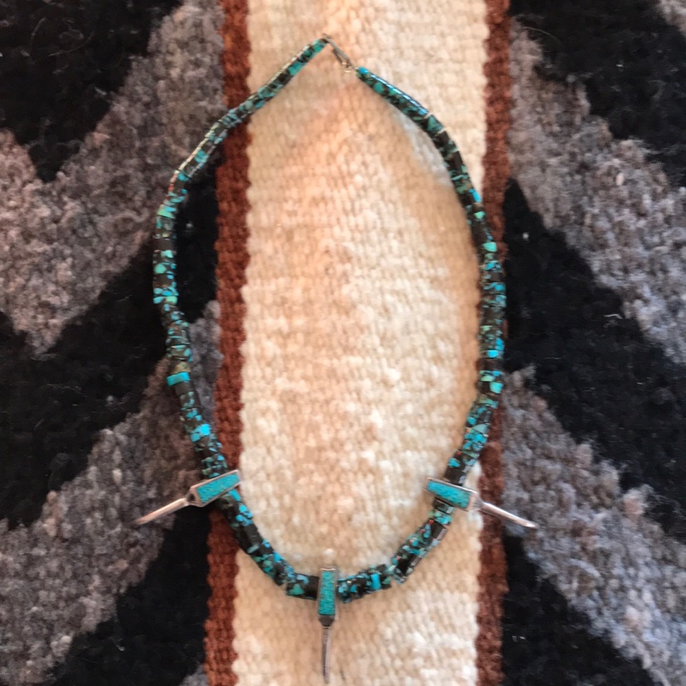 Rare Turquoise Bear Claw Necklace